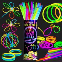 Bastões de Festa Glow Sticks Ammy Glow - Pacote com 205 Unidades para Crianças (8-12 anos)