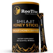 Bastões de Mel Rootive com Shilajit e Açafrão, 30 unidades Bastões de Mel Rootive com Shilajit e Açafrão, 30 unidades