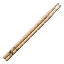 Bastões de tambor Vater 5B com ponta de nylon Hickory, par Bastões de tambor Vater 5B com ponta de nylon Hickory, par