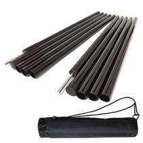 Bastões de tenda Aokyitzm 190 cm, ferro à prova de ferrugem, pacote com 2 unidades, pretos Bastões de tenda Aokyitzm 190 cm, ferro à prova de ferrugem, pacote com 2 unidades, pretos