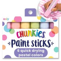Bastões de Tinta Ooly Chunkies 6 Cores Pastel de Secagem Rápida