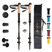 Bastões de trekking Montem Ultra Light 100% fibra de carbono (2 pólos)