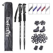 Bastões de trekking TheFitLife Nordic Walking Anti Shock, pacote com 2