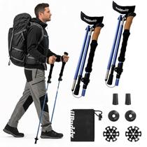 Bastões de trekking TrailBuddy dobráveis ultraleves em alumínio 7075 Bastões de trekking TrailBuddy dobráveis ultraleves em alumínio 7075