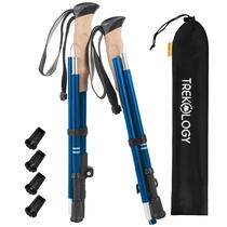 Bastões de trekking TREKOLOGY TREKZ XE Leve Alumínio Azul