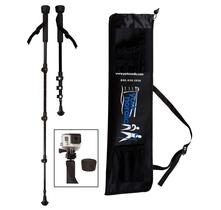 Bastões de trekking York Nordic PRO dobráveis de 4 peças - pretos