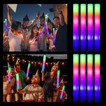 Bastões luminosos de espuma MSVDT LED Foam Glow Sticks 8 unidades