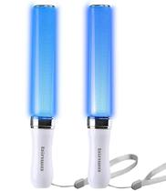 Bastões luminosos LED BINWO reutilizáveis (pacote com 2) com 15 multicoloridos