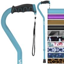 Bastón Ajustable con Mango Desplazado Ligero Vive 74-97 cm