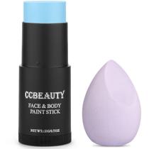 Bastón de pintura facial CCbeauty azul claro cobertura total Bastón de pintura facial CCbeauty azul claro cobertura total