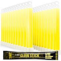 Bastones Luminosos EVERLIT Supervivencia 15cm Paquete de 24 Amarillo Duración 12h