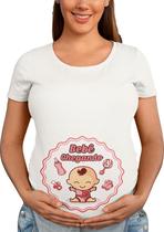 Bata Baby Look Mãe Gestante Chá De Bebe Chegando Divertida Rosa Bebê Bata Baby Look Mãe Gestante Chá De Bebe Chegando Divertida Rosa Bebê