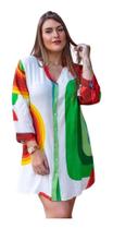 Bata Blusa Indiana Feminina Viscose Saida Praia Casual 379