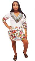 Bata Blusão Camisão Estampado de Borboleta - Verde Limão GG