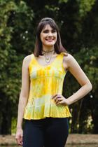 Bata Cavada Estampada Tie Dye de Malha 100% Viscose.