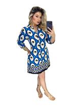 Bata Chamise Longuete Manga Longa Moda Praia Boho Viscose 93