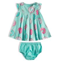 BATA DE Bebê 100% ALGODÃO COM TAPA FRALDAS BIRD FEMININO -TAMANHO M