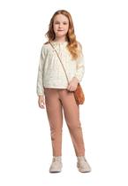 Bata de Manga Longa em Algodão para Menina Quimby Bata de Manga Longa em Algodão para Menina Quimby