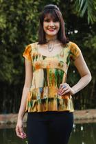 Bata Estampada de Malha 100% Viscose.
