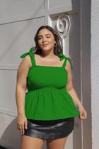 Bata Feminina Soltinha Blusa Plus Size Com Elástico Ajustável Candy Colors Verão 2025