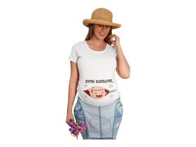 Bata Gestante Estou Chegando Grávida Bebê Festa Junina Branca