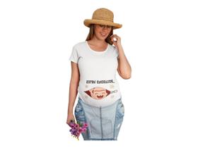 Bata Gestante Estou Chegando Grávida Bebê Festa Junina Branca