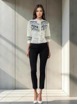 Bata Indiana Boho Feminina Bordada Estilo Gestante Algodão PK-2408