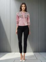 Bata Indiana Boho Feminina Bordada Estilo Gestante Algodão PK-2408