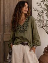 Bata Indiana Bordada Boho Chic Importada - GG Bata Indiana Bordada Boho Chic Importada - GG