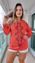 Bata Indiana Bordada Manga Longa Viscose cod 04