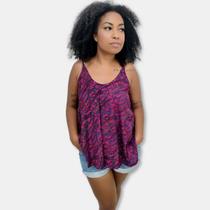 Bata Indiana de Alça Soltinha Toque de Seda Estampada PWM-29