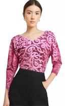 Bata Indiana Em Tule, Com Bordado Em Pedraria, Rosa, Tamanho M