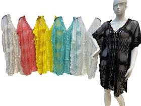 Bata Indiana Feminina, Longuete Saída De Praia Casual 2827