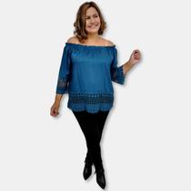 Bata Indiana Lisa Manga Longa bordado e Renda Boho Chic Luxo