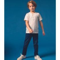 Bata Infantil Malha Texturizada Manga Curta - New Off - Bugbee