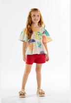 Bata Infantil para Menina em Viscose e Linho Up Baby Bata Infantil para Menina em Viscose e Linho Up Baby