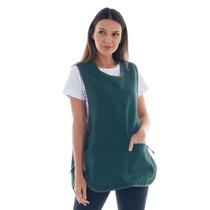 Bata Jaleco Avental Tecido Oxford com Bolsos Amarração e Ajuste Lateral Não Mancha com Cândida Babá Cuidadora Professora Limpeza Atendimento