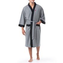 Bata Kimono de Punto Waffle para Hombre IZOD, Gris Jaspeado, Talla Única