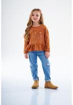 Bata Manga Longa Infantil Feminina em Meia Malha Up Baby