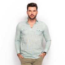 Bata Teodoro Masculina Manga Longa Bolsos Casual Bata Teodoro Masculina Manga Longa Bolsos Casual