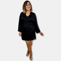 Bata Túnica Feminina Indiana Plus Size Lisa Com Botão 2309 Bata Túnica Feminina Indiana Plus Size Lisa Com Botão 2309