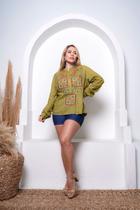 Bata tunica indiana bordada bloguer b887 Bata tunica indiana bordada bloguer b887