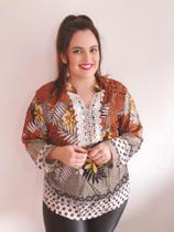 Bata Viscose Plus Estampada Marron