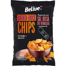 Batata Doce Chips Sal Rosa Sem Glúten Belive 50g