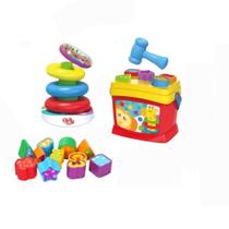 Bate Bate e Argola Brinquedo Pedagógico 2 Em 1 - MR 35777C
