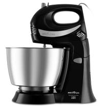 Batedeira Britânia Diamante Inox Turbo Duo 4,3 Litros 4 Velocidades + Turbo 550W Preto 127v