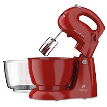 Batedeira Britânia Perola 550 Cristal Duo Turbo, 4 Velocidades, 2 Tigelas, 500W, Vermelho 110V