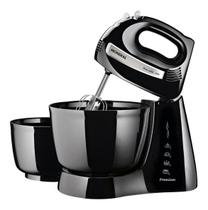 Batedeira com pedestal Mondial Premium Due Cake Inox B-04 NP preta 220 V