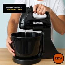 Batedeira Elétrica 127V com Balde 2L Preta