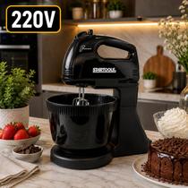 Batedeira Elétrica Preta 2L 127V 220V com Balde Prático